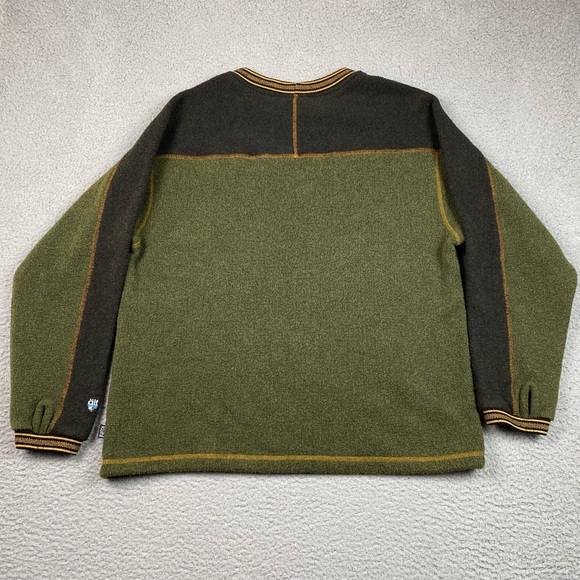 VTG Alf Kuhl Sweater Men's Size L Green Alfpaca Fleece Sweater Crewneck Pullover - Picture 2 of 10